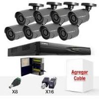 TURBOB78 Sistema DVR 8 canales TurboHD(TVI) 8 Cámaras TurboHD,									
